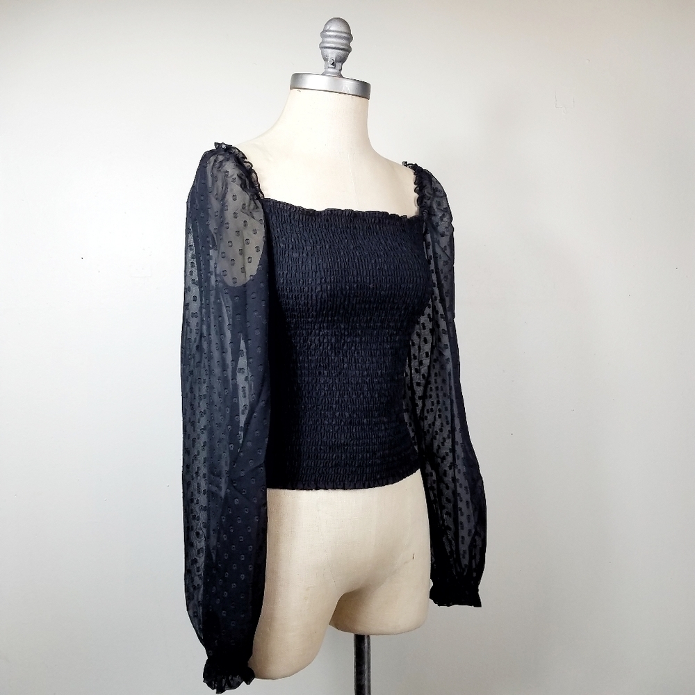 Laundy by Shelli Womens Square Neck Top size Medium NWT - Picture 4 of 9